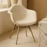 Buy Chair with arms - Upholstered bouclé - Scandinavian - Dining room, office or waiting room - Skandiva White 61819 - prices