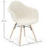 Buy Chair with arms - Upholstered bouclé - Scandinavian - Dining room, office or waiting room - Skandiva White 61819 - prices