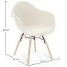 Buy Chair with arms - Upholstered bouclé - Scandinavian - Dining room, office or waiting room - Skandiva White 61819 at MyFaktory