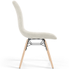 Buy Dining chair Scandinavian upholstered in bouclé – Dining or desk - Lumi White 61820 - in the EU
