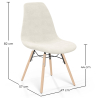 Buy Dining chair Scandinavian upholstered in bouclé – Dining or desk - Lumi White 61820 - in the EU