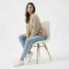Buy Dining chair Scandinavian upholstered in bouclé – Dining or desk - Lumi White 61820 at MyFaktory
