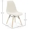 Buy Dining chair Scandinavian upholstered in bouclé – Dining or desk - Lumi White 61820 in the Europe