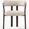 Buy Living room armchair with armrests upholstered in Chenille – Dark wood-effect legs – Ergonomic and modern design – Essentia Cream 61789 - in the EU