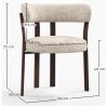 Buy Living room armchair with armrests upholstered in Chenille – Dark wood-effect legs – Ergonomic and modern design – Essentia Cream 61789 at MyFaktory