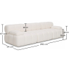 Buy Modular Sofa Upholstered in Bouclé Fabric - 3/4 Seater - Bathy White 61823 - prices