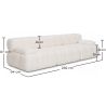 Buy Modular Sofa Upholstered in Bouclé Fabric - 3/4 Seater - Bathy White 61823 in the Europe