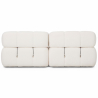 Buy Modular Sofa Upholstered in Bouclé Fabric – 2/3 Seater – Bathy White 61822 with a guarantee