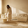 Buy Modular Sofa Chaise Longue Upholstered in Bouclé Fabric - 4/5 seats - Bathy White 61824 in the Europe