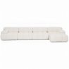 Buy Modular Sofa Chaise Longue Upholstered in Bouclé Fabric - 4/5 seats - Bathy White 61824 - in the EU