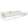 Buy Modular Sofa Chaise Longue Upholstered in Bouclé Fabric - 4/5 seats - Bathy White 61824 in the Europe