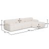 Buy Modular Sofa Chaise Longue Upholstered in Bouclé Fabric - 3/4 seater - Bathy White 61825 in the Europe