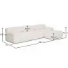 Buy Modular Sofa Chaise Longue Upholstered in Bouclé Fabric - 3/4 seater - Bathy White 61825 in the Europe