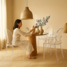 Buy Pack of 3 Transparent Dining Chair - Armrest Design - Louis King Transparent 61826 home delivery