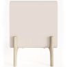 Buy Modern Scandi nightstand covered in faux leather with 3 drawers and natural wood legs - Barel Cream 61827 - in the EU
