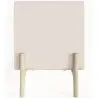 Buy Modern Scandi nightstand covered in faux leather with 3 drawers and natural wood legs - Barel Cream 61827 - in the EU