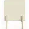 Buy Modern Scandi nightstand covered in faux leather with 3 drawers and natural wood legs - Barel Cream 61827 in the Europe