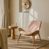 Buy Designer Armchair - Scandinavian Armchair - Fabric Upholstery - Peach - Luna Fersken 61830 home delivery