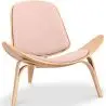 Buy Designer Armchair - Scandinavian Armchair - Fabric Upholstery - Peach - Luna Peach 61830 at MyFaktory