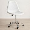 Buy Office Chair Swivel with Wheels – Velvet Upholstery – Steel Legs - Brielle  White 61831 in the Europe