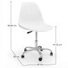 Buy Office Chair Swivel with Wheels – Velvet Upholstery – Steel Legs - Brielle  White 61831 in the Europe