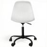 Buy Office Chair Swivel with Wheels – Velvet Upholstery – Steel Black Legs - Brielle  White 61832 - in the EU