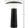 Buy Table Lamp Rechargeable LED – Dimmable Light – Yaren Black 60105 home delivery