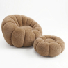Buy Armchair with Ottoman Upholstered – Soft Fabric – Calera Chocolate 61837 in the Europe