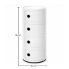Buy Plastic Storage Chest - 4 Drawers - Modern Glossy Organizer - New Bili 4 White 61845 - in the EU