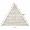 Buy Awning 3x3x3M Macramé - 100 % Natural shade sail Natural 61848 home delivery