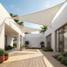 Buy Awning 3x3x3M Macramé - 100 % Natural shade sail Natural 61848 - prices
