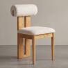 Buy Chair Chenille Upholstered - Light Natural Rubber Wood Frame - Taroj Beige 61874 at MyFaktory