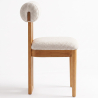 Buy Chair Chenille Upholstered - Light Natural Rubber Wood Frame - Taroj Beige 61874 with a guarantee