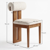 Buy Chair Chenille Upholstered - Dark Natural Rubber Wood Frame - Taroj Beige 61875 at MyFaktory