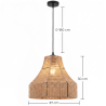 Buy Pendant Light Natural Rope and Metal – Boho Style – Handcrafted Design – Marlen Natural 61877 at MyFaktory