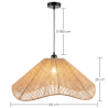 Buy Pendant Lamp Natural Rope Boho Style – Handcrafted Natural Fiber Lampshade - Cuna Natural 61878 - prices