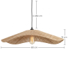 Buy Pendant Lamp Natural Rope Boho Style – Handcrafted Natural Fiber Lampshade - Resbo Natural 61879 - prices