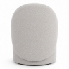 Buy Stool Low Round – Upholstered Seat with Backrest – Yera White 61873 - in the EU