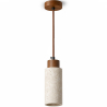 Buy Ceiling light pendant wood & travertine - Eloisa Beige 61882 - in the EU