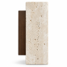 Buy Wall light - Wood & travertine wall sconce - Voilá Beige 61884 in the Europe