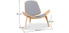 Buy CV07 Lounge Chair Design Boho Bali - Cashmere Light grey 16773 - in the EU