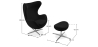 Buy Bold Chair with Ottoman - Fabric Black 13657 - prices