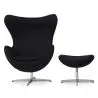 Buy Bold Chair with Ottoman - Fabric Black 13657 at MyFaktory