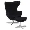 Buy Bold Chair with Ottoman - Fabric Black 13657 in the Europe