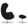 Buy Bold Chair with Ottoman - Fabric Black 13657 home delivery