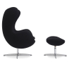 Buy Bold Chair with Ottoman - Fabric Black 13657 in the Europe