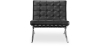 Buy City Armchair with Matching Ottoman - Premium Leather Black 13184 in the Europe