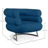 Buy Designer armchair - Faux leather upholstery - Biven Dark blue 16500 in the Europe