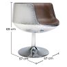 Buy Aviator Brandy chair - Aged effect microfiber imitation leather Brown 26716 with a guarantee