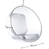 Buy Designer hanging armchair - Faux leather upholstery - Pop Silver 13199 - prices